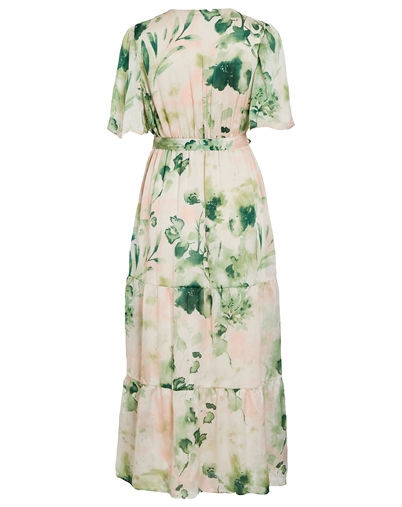 Vila - VIMolina V-Neck 2/4 Ankle Kjole - Birch/Molina